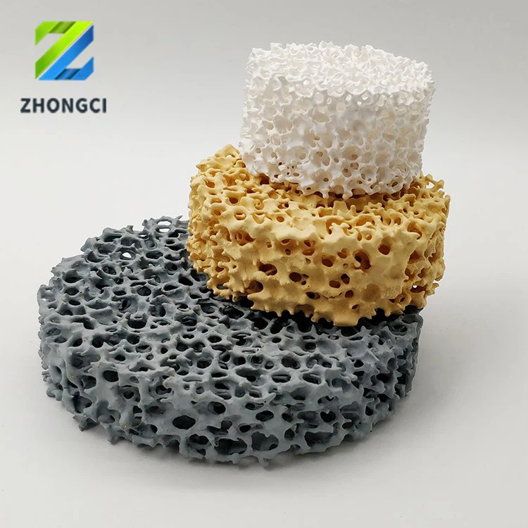Guide de filtre en céramique en mousse de carbure de silicium